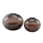Indigo Road By Egypt Sherrod Oval Glass Vase Set Of 2, Dark Plum