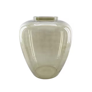 20" Statement Vase With Wide Rim Glass