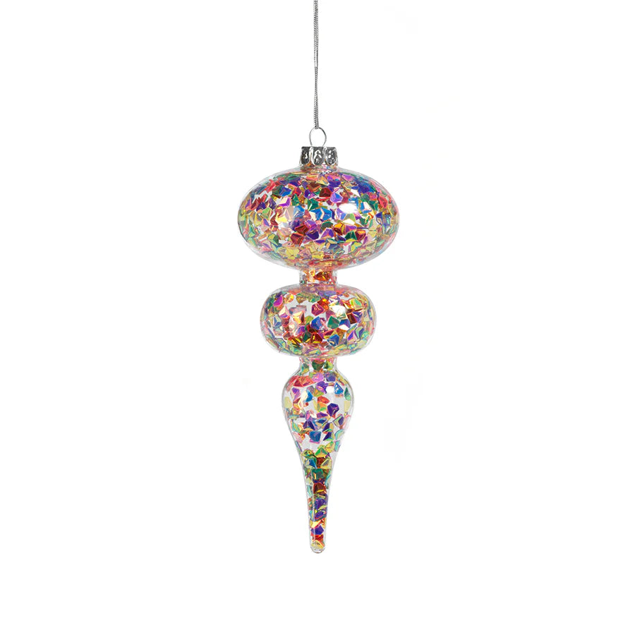 Multicolor Sequin Ornament -7.5"