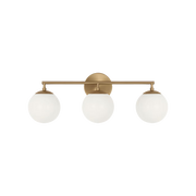 Nube Three Light Vanity in Satin Brass