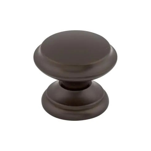 FLAT TOP KNOB 1 3/8 INCH OIL RUBBED BRONZE