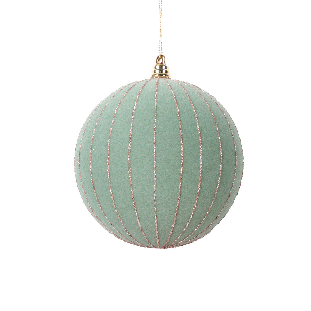 4.75" Light Green Round Ornament