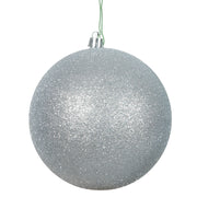 6" Silver Glitter Ball Ornament
