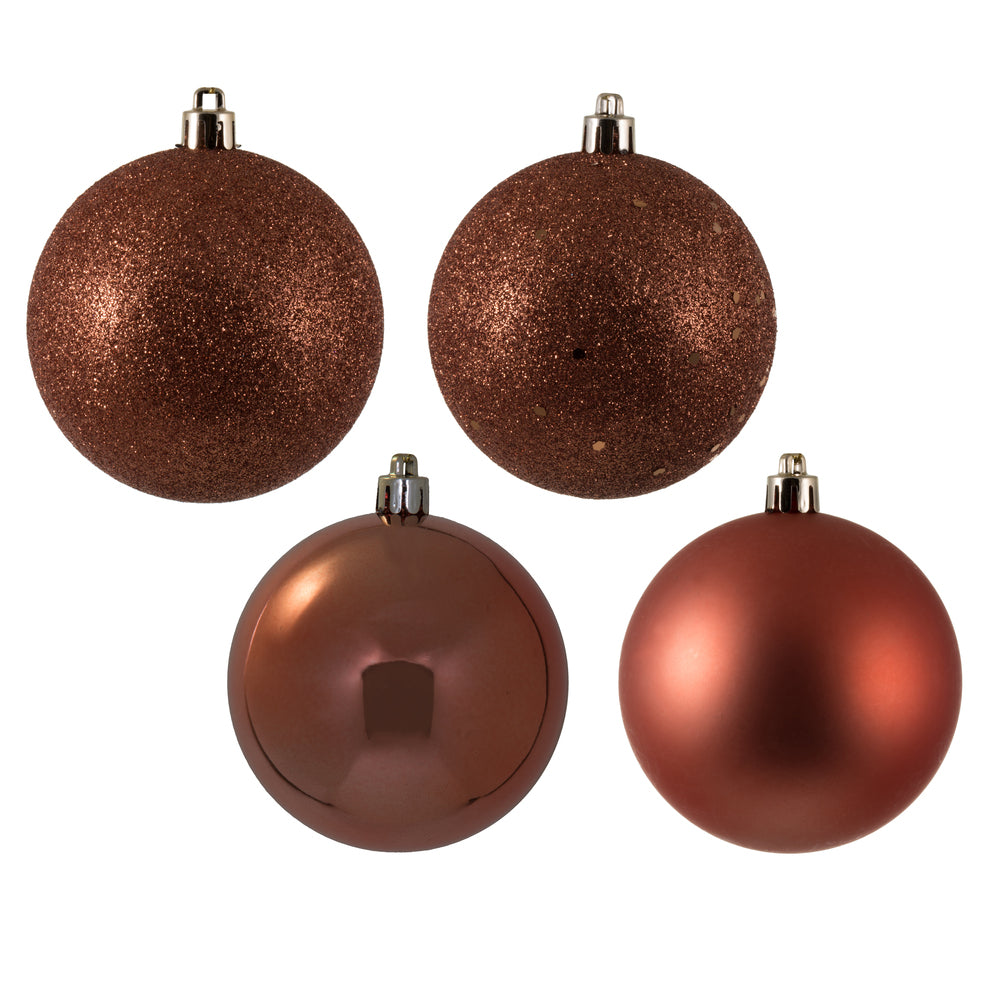 2.75" Coral 4-Finish Ball Ornament 20/Bag