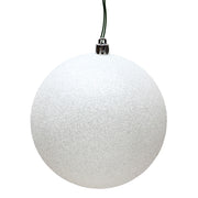 6" Glitter White Ornament