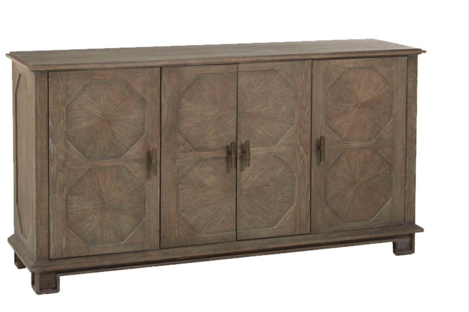 Rhodes Cabinet - Charcoal Oak Antique Brass