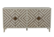 Molena Cabinet - Sesame White Antique Gray Brushed