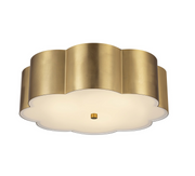 Blossom 3 Light Flush Mount in Brass