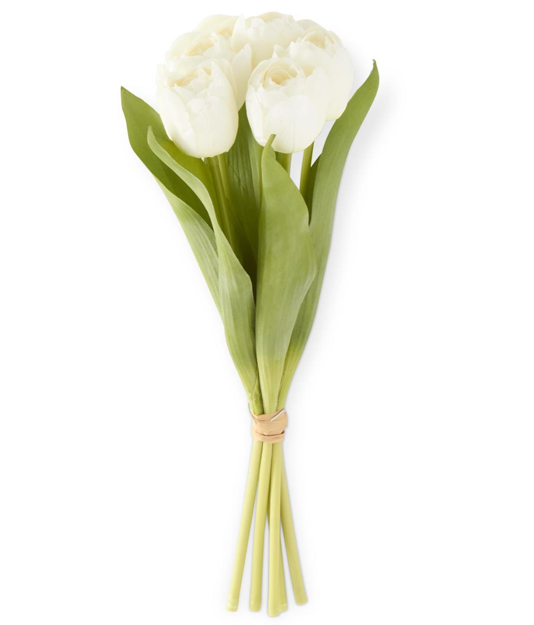 13 Inch White Real Touch Tulip Bundle (6 Stem)