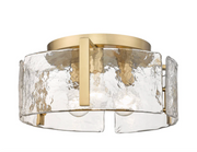 Aenon 3-light Flush Mount in Brushed Champagne Brass