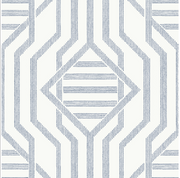 Essex Dark Blue Geometric Wallpaper (Double Roll)