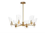 Armory 6-Light Chandelier in Natural Aged Brass