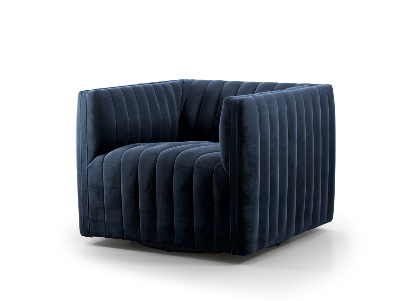 Augustine Swivel Chair in Sapphire Navy