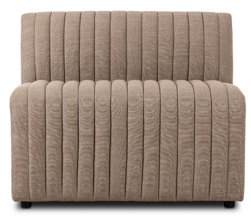 Augustine Dining Banquette - Chair + A Half - Crypton Nomad Taupe