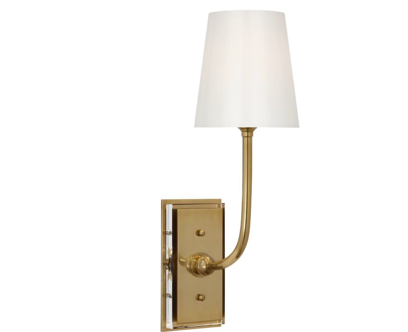 Hulton 17" Cordless Single Sconce in Brass (Milk Glass Shade)