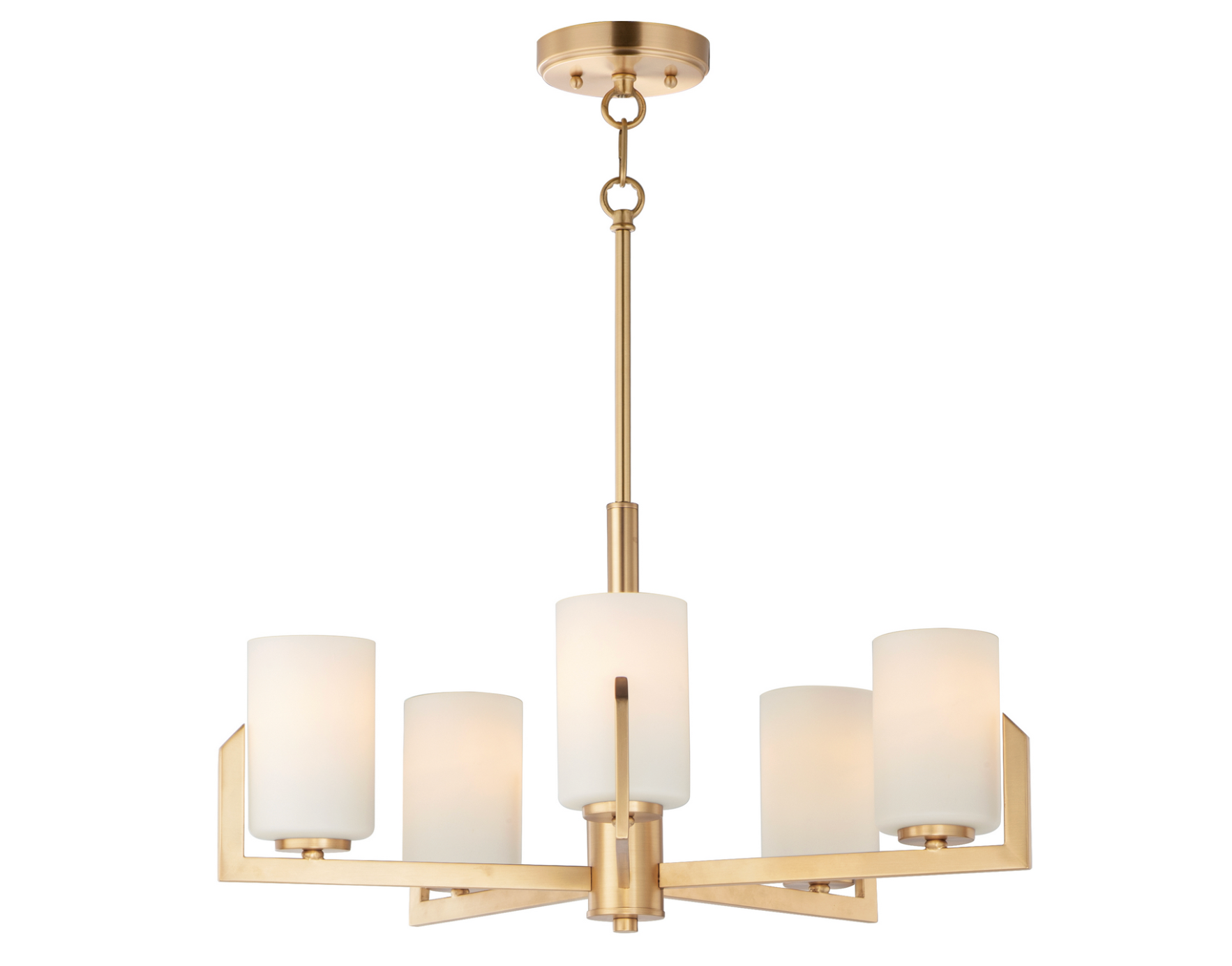 Dart 5-Light Chandelier in Brass