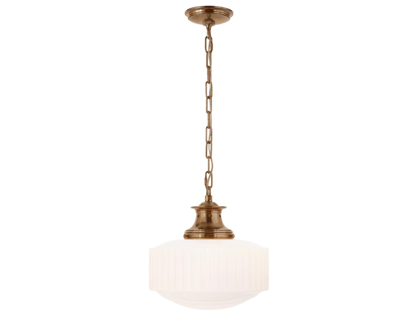 Milton Road Pendant in Hand-Rubbed Antique Brass
