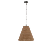 Goodman Medium Hanging Light in Bronze (Shade in Toast)