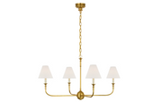 Piaf Large Chain Hung Chandelier in Hand-Rubbed Antique Brass