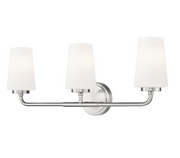 Montford 3-Light Vanity Light in Brushed Nickel with Matte Opal Glass