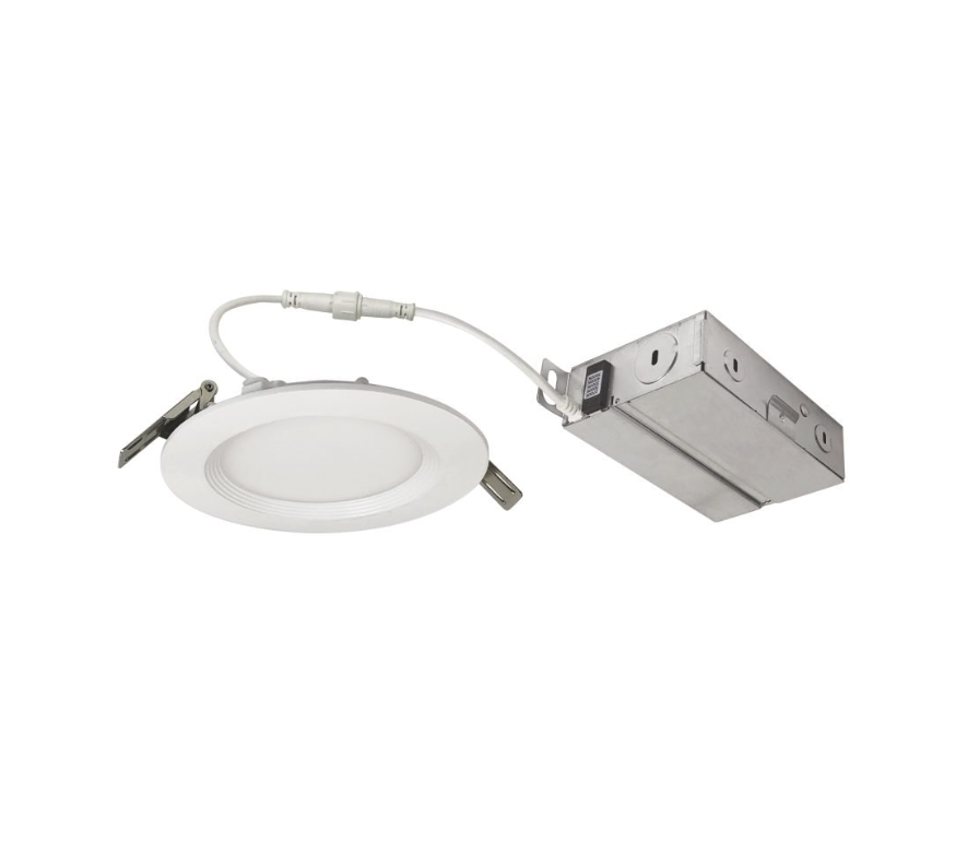 4" FLIN Round Can-less Wafer LED Downlight with Selectable CCT, 950 lumens