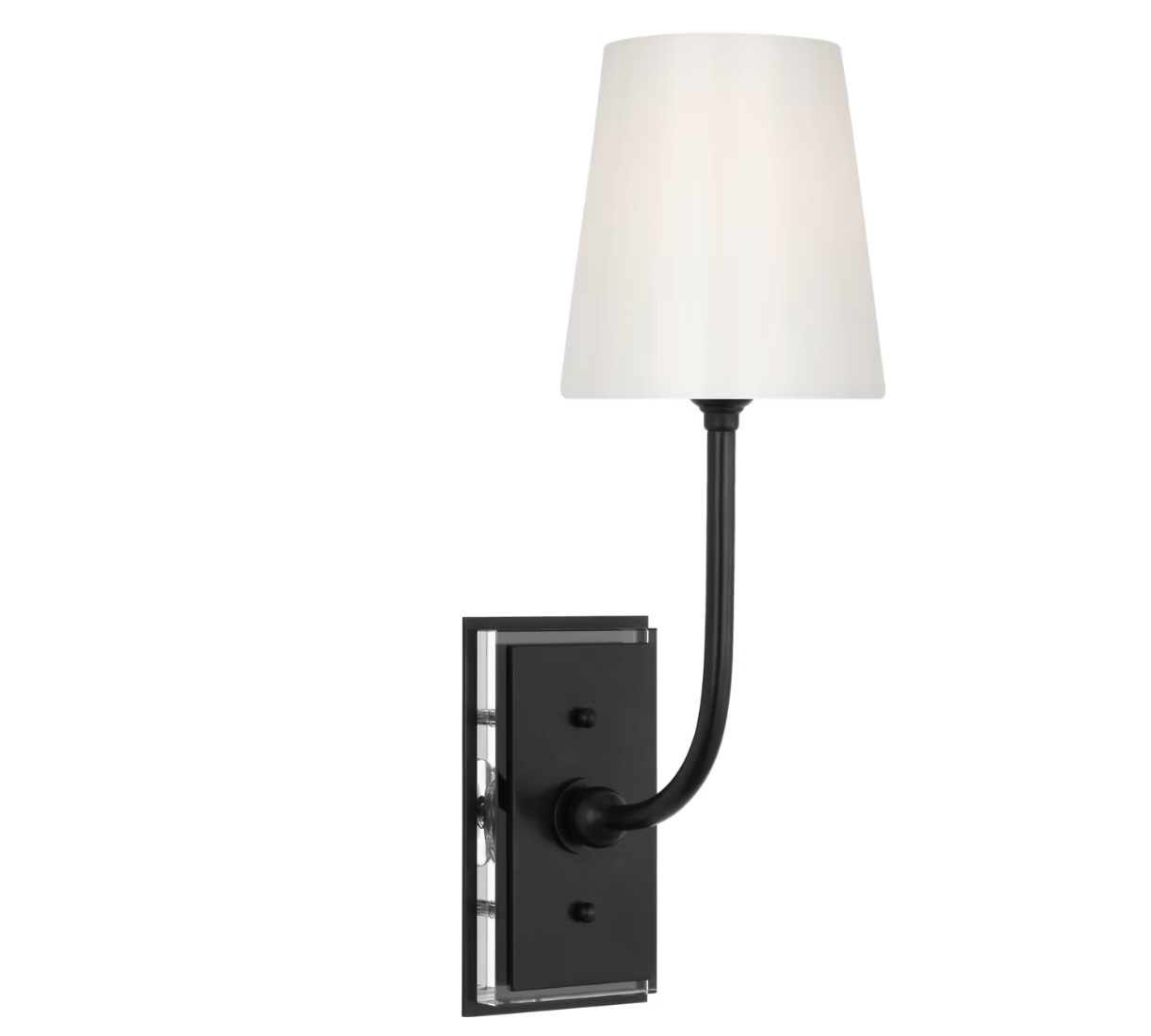 Hulton 17" Cordless Single Sconce – Bronze with White Glass