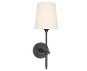 Bryant 15" Cordless Sconce – Bronze with Linen Shade