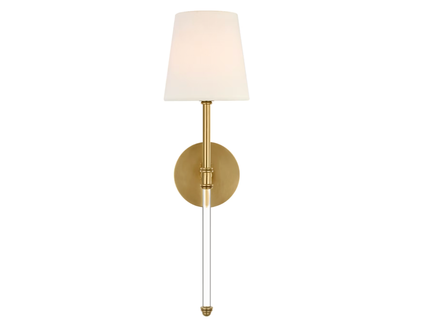 Camille 20" Cordless Sconce – Hand-Rubbed Antique Brass with Linen Shade