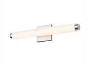 Tubo Slim LED Vanity Light – Polished Chrome with White Glass