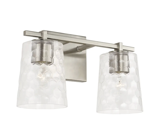2 Light Vanity Light in Brushed Nickel