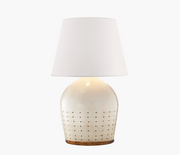 Halifax Small Table Lamp in Coconut Finish with White Paper Shade