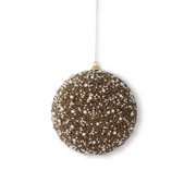 5" Copper Seed Bead & Pearl Round Ornament