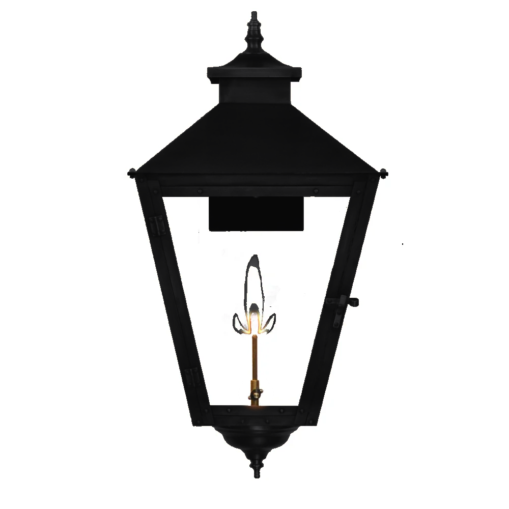 Conception Street 24"H Gas Exterior Lantern — Matte Black