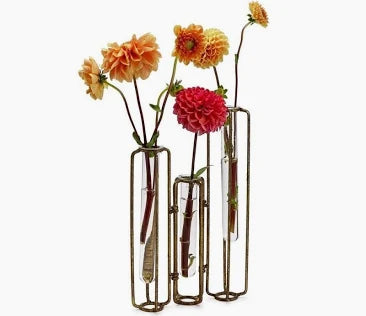 Golden Lavoisier Set of 3 Hinged Flower