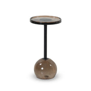 Viola Accent Table Smoked Brown Cast Glass