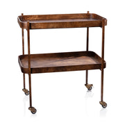 Beneteau Bar Cart in Burl Veneer
