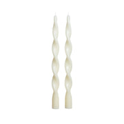 Lumière Twist Formal Candles- Set of 2 - 12 in - Ivory