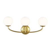 Galassia 3-Light Bathroom Vanity Light — Burnished Brass