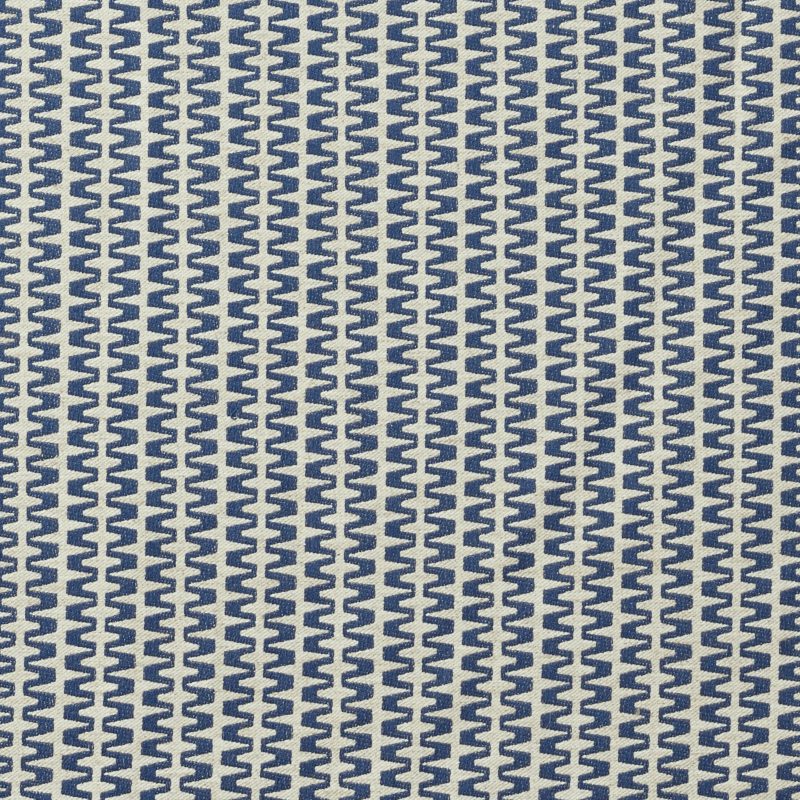 26"x26" Pillow in Antibes Azul with Tribeca Chestnut Leather Welt