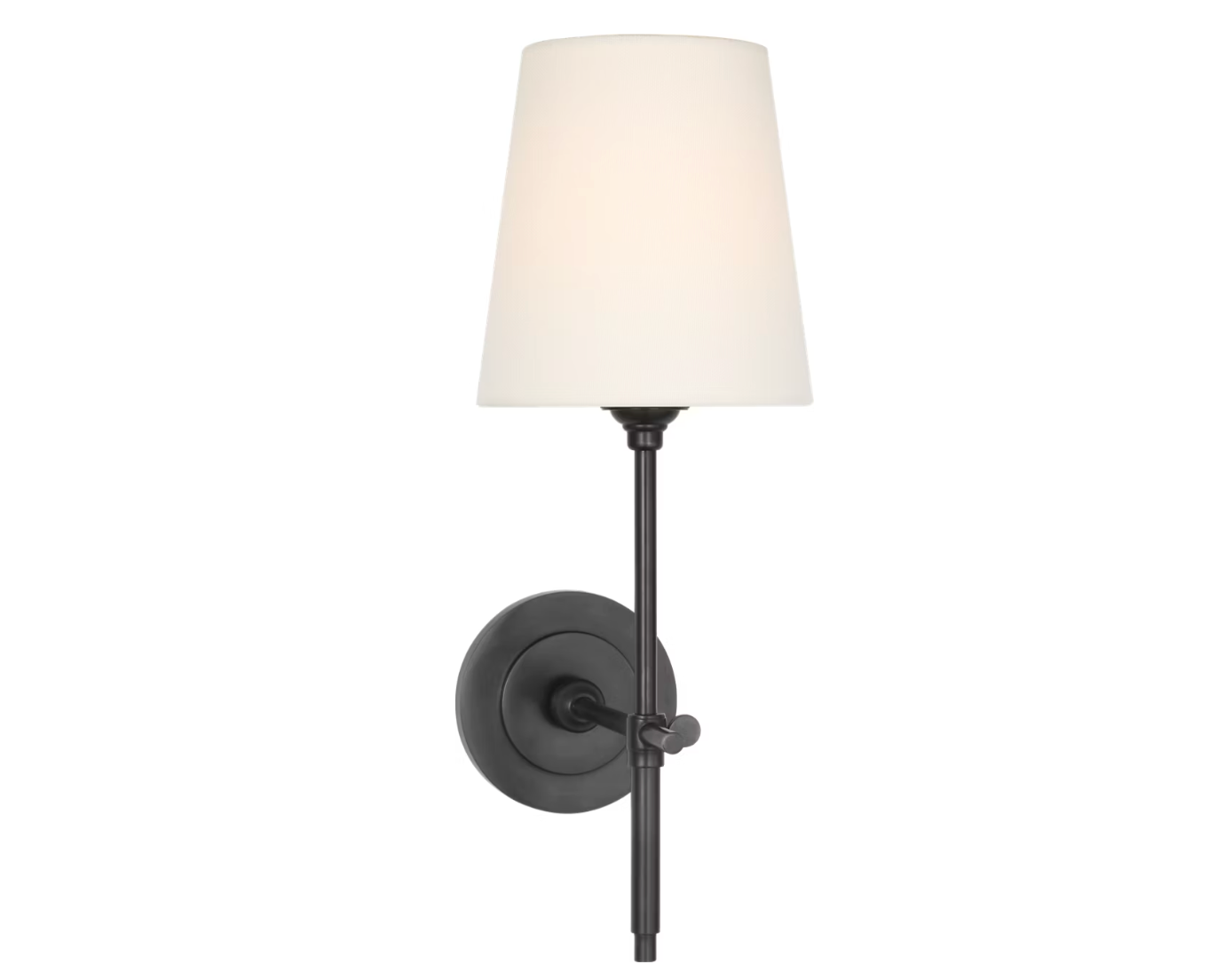 Bryant 15" Cordless Sconce in bronze with linen shade — Brooke's On Main