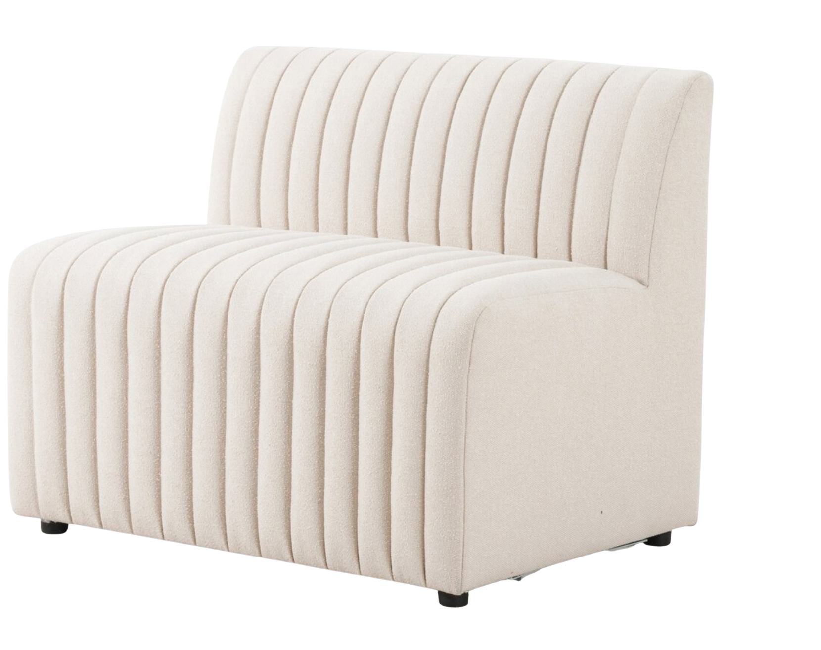 Augustine Dining Banquette - Chair + A Half - Capri Oatmeal