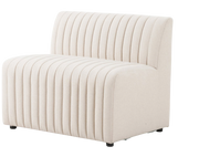 Augustine Dining Banquette - Chair + A Half - Capri Oatmeal