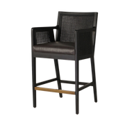 Antonia Bar Stool - Ebony/ Black