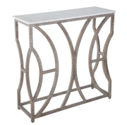 Helen Oak Marble Console Table