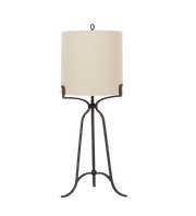 Elena Iron Antique Bronze Cylinder Table Lamp