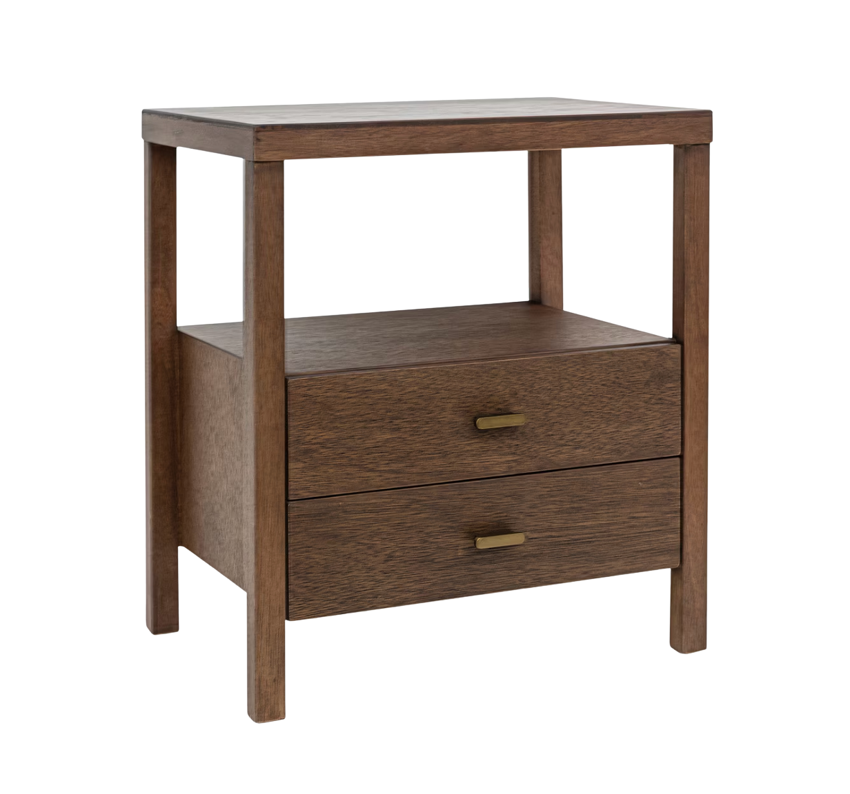 Hayden 2 Drawer + 1 Shelf Nightstand