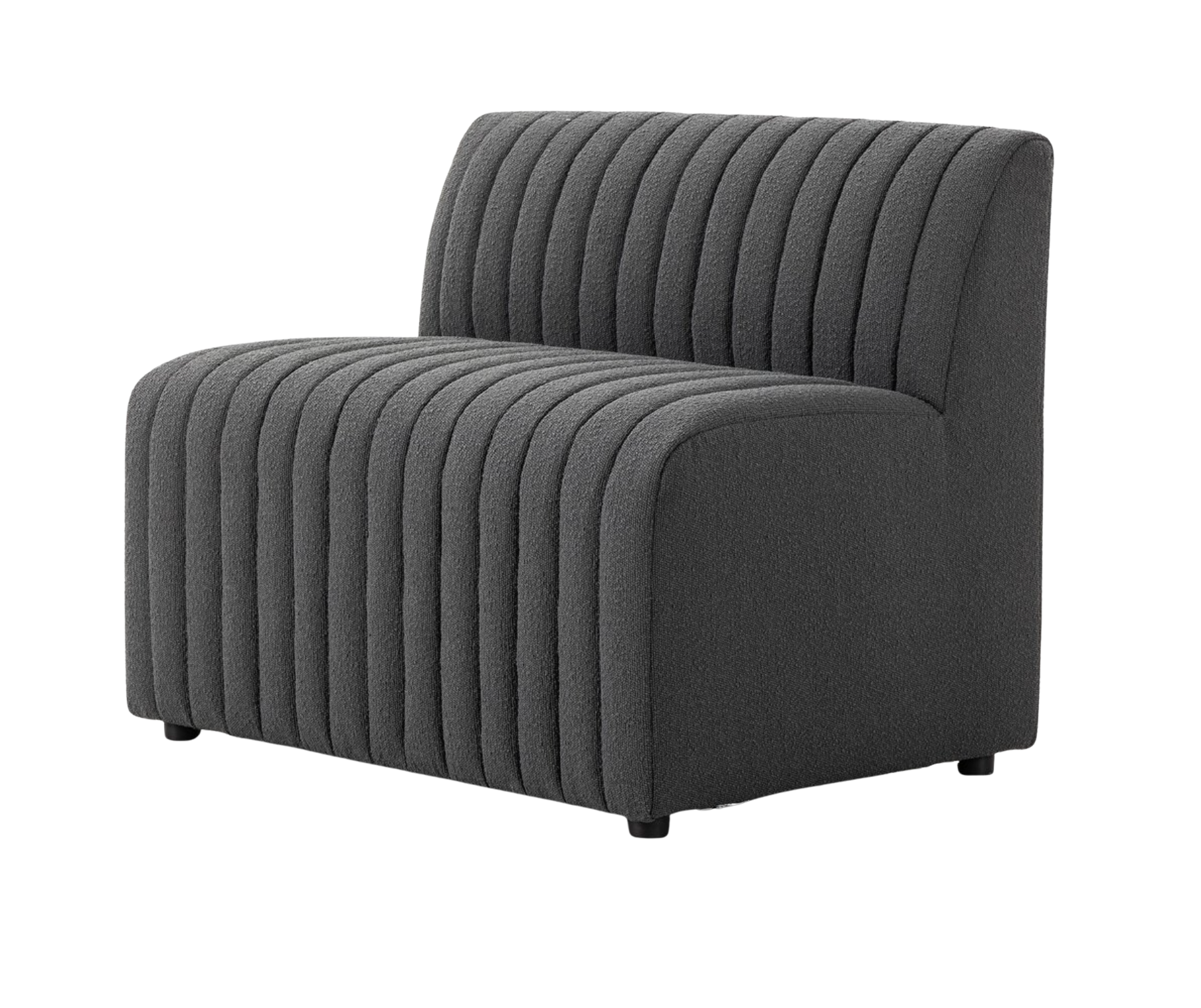 Augustine Dining Banquette - Chair + A Half - Fiqa Boucle Charcoal