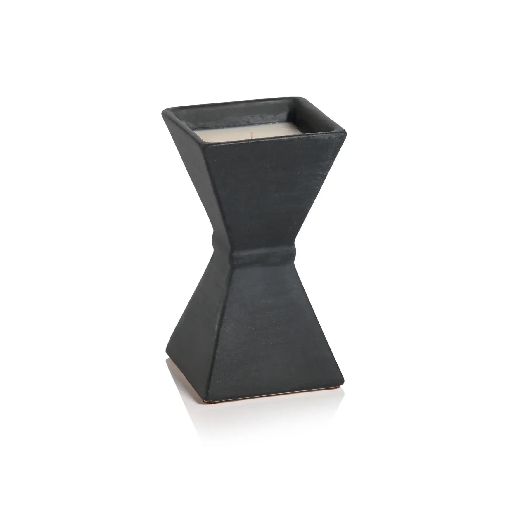TRAPEZOID EARTHENWARE CANDLE (BLACK)