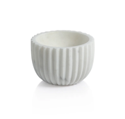 WHISPERING RIBBED MARBLE BOWL (WHITE)