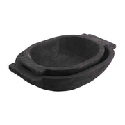 BLACK OVAL DOUGH BOWL - 2SET